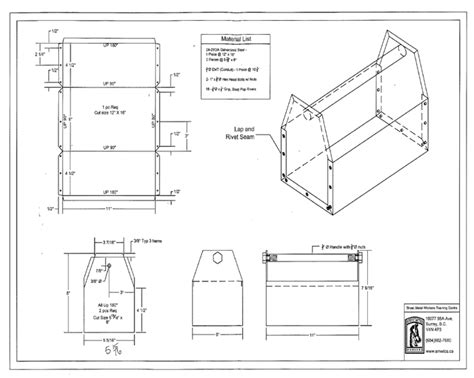 sheet metal box dimensions